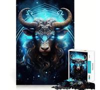 Taurus Zodiac Sign 1000 Teenager Pieces Jigsaw Puzzle Mind Exercise Toy Bonding Time Precision Cut Art Collection Piece (50x75cm)