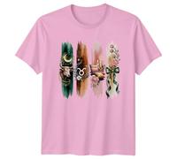 Taurus Zodiac Sign Astrology Mens T-Shirt Womens Tee Graphic Unisex Apparel Horoscope Earth Comfort Style M Light Pink