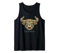 Taurus Zodiac Sign Boho Mandala Geometric Astrology Tank Top
