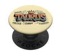 Taurus Zodiac Sign Bull Symbol Traits and Characteristics PopSockets Adhesive PopGrip