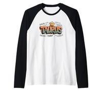 Taurus Zodiac Sign Bull Symbol Traits and Characteristics Raglan Baseball Tee