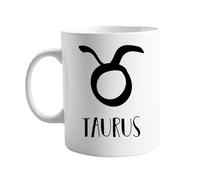 Taurus Zodiac Sign Design 11oz Mug - Durable Ceramic Coffee Cup with Taurus Constellation and Horoscope Artwork - Microwave and Dishwasher Safe - Ideal for Taurus Birthdays and Astrology Enthusiasts