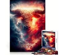 Taurus Zodiac Sign Digital Art Jigsaw Puzzles for Teenagers 1000 Piece Pure Logic Toy Quiet Calm Clean Cut Wall Art Decor (38x26cm)