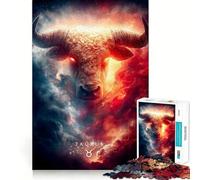 Taurus Zodiac Sign Digital Art Jigsaw Puzzles for Teenagers 1000 Pieces Logic Sense Toy Calm Fun Smooth Edge Birthday Gift (50x75cm)