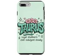 Taurus Zodiac Sign Traits Floral Graphic Case for iPhone 7 Plus/8 Plus