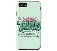 Taurus Zodiac Sign Traits Floral Graphic Case for iPhone SE (2020) / 7 / 8