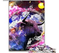 Taurus Zodiac Wall Art 1000 Piece Jigsaw Puzzles for Adults & Teens, Relax Games Is Ideal As A Gift for The Whole Family (26x38cm)