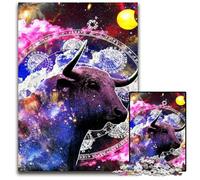 Taurus Zodiac Wall Art Jigsaw Puzzles 1000 Pieces for Adults Jigsaw Puzzles for Parents, Lovers, Friends - Age 14+ 26X38CM/10.23x14.96inch