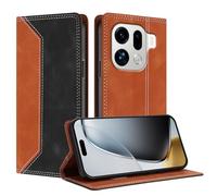 TAUYN Leather Magnetic Flip Case for Oppo Find X9 Pro Black