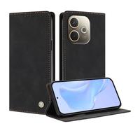 TAUYN Leather Magnetic Folio Case for OPPO A5 Pro 5G/4G, Full Protection Premium PU/TPU Leather Flip Shockproof Wallet Cover, Slim & Convenient with Kickstand & Card Slot. Black