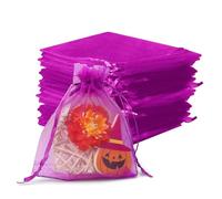 tauywolci 50 PCS Hot Pink Organza Bags, Small Mesh Bags Drawstring, Jewelry Bag Drawstring, Mesh Gift Sachet Pouch Empty, Wedding Favor Bag for Baptism Party Favor Christmas Baby Shower(4x4.7)