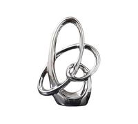 Tauzveok Modern Abstract Art Sculpture, Table Decoration, Ceramic Decoration, Sculptures And Figurines for Home, Bedroom, Office, Apartment, Wine Cabinet, Shelf,Silver B