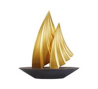 Tauzveok Modern Abstract Deco Sculpture, Statue for Deco Bookshelf, Resin Deco Sculptures, Home Décor, Bedroom Décor, Windowsill Apartment Office Décor Figurines,Gold A