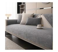 Tauzveok Non-Slip Couch Covers, Sofa Cover 2/3 Seater, Chenille Couch Cover L Shape, Corner Sofas Sofa Cover, Couch Protector for Dining Room, Living Room,A Dark gray,90 * 180cm