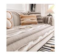 Tauzveok Rabbit Plush Non Slip Sofa Cover, Funny Fuzzy Sofa Covers, Thick Couch Covers, For Corner Sofa Cover L Shaped, 3 2 1 4 Seater, Sofa Protectors From Pets,Coffee,70 * 210cm