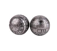 Tauzveok Round Metal Ashtrays, Zinc Alloy Grinder Three Layers Star Wars Gift Box Crusher 5.5 Cm,Metallic