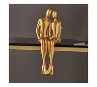 Tauzveok Sculpture Deco Modern, Abstract Art Sculptures Deco Aesthetic, Golden Figurines Deco Statue, for Decoration Living Room, Apartment, Bar,Figure Thinker Poison, Resin,Set A