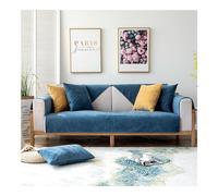 Tauzveok Sofa Covers 3 2 1 4 Seater, Chenille Non Slip Sofa Cover, Waterproof Cover for Sofa, Corner Sofa Cover L Shaped Sofa Cover,Dark blue,90 * 180cm