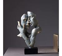 Tauzveok The Silence Statue, Modern Sculpture Resin Silence Is Golden People Statues Sculptures Office Home Thinker Decoration Art Statues Creative Crafts Ornaments,People A