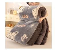 Tauzveok Thickened Winter Lamb Quilt, Super soft fluffy comforter, Double Sided Velvet quilted fleece blanket for Bed,bear A,200 * 230 4kg
