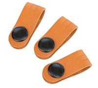 TAVARAT Cord Organizer, Long Size, Cable Organizer, Charger Organizer, Made in Japan, Genuine Leather, Cable Straps, (Long Size, Camel, Set of 3)