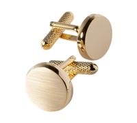[TAVARAT] Cufflinks for Men cuff links mens classic round shape Black Silver Light Gold Tps-177, One Size, Brass, no gemstone