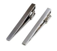 [TAVARAT] Tie Clip Tie Clips for Men Black Silver Tie Bar Tie Pin Tps-043, One Size, Non-Precious Metal, No Gemstone