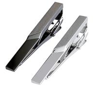 [TAVARAT] Tie Clip Tie Clips for Men Black Silver Tie Bar Tie Pin Tps-055, One Size, Non-Precious Metal, No Gemstone
