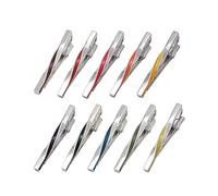 [TAVARAT] Tie Clip Tie Clips for Men Genuine Leather Silver Tie Bar Tie Pin Tps-078, One Size, Non-Precious Metal, No Gemstone