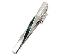 [TAVARAT] Tie Clip Tie Clips for Men Genuine Leather Silver Tie Bar Tie Pin Tps-078, One Size, Non-Precious Metal, No Gemstone
