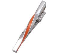 [TAVARAT] Tie Clip Tie Clips for Men Genuine Leather Silver Tie Bar Tie Pin Tps-078, One Size, Non-Precious Metal, No Gemstone
