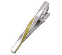 [TAVARAT] Tie Clip Tie Clips for Men Genuine Leather Silver Tie Bar Tie Pin Tps-078, One Size, Non-Precious Metal, No Gemstone