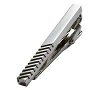 [TAVARAT] Tie Clip Tie Clips for Men stripe design Black Silver Tie Bar Tie Pin Tps-061, One Size, Brass, No Gemstone