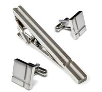 [TAVARAT] Tie Clip Tie Clips for Men Tie Bar Tie Pin Cufflinks for Men Tps-031-039R, tie clip & cufflinks, Brass, no gemstone