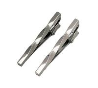 [TAVARAT] Tie Clip Tie Clips for Men twist type Black Silver Tie Bar Tie Pin Tps-077, free, Non-Precious Metal, No Gemstone