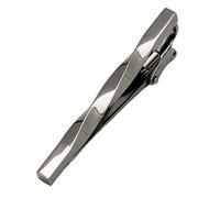 [TAVARAT] Tie Clip Tie Clips for Men twist type Black Silver Tie Bar Tie Pin Tps-077, One Size, Non-Precious Metal, No Gemstone