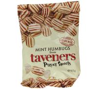Taveners Mint Humbugs 165 g (Pack of 12)