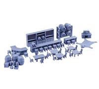 Tavern Bar Furniture Set DND Terrain 28mm for Dungeons and Dragons, Pathfinder, Warhammer 40k, RPG, Miniatures, Age of Sigmar, Tabletop, D and D Gifts