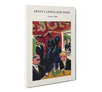 Tavern By Ernst Ludwig Kirchner Canvas Print | Gallery Wrapped 30mm Frame Wall Art | 30x20 inches | Ready to Hang | Surrealist Picture | Living Room Bedroom Lounge Office