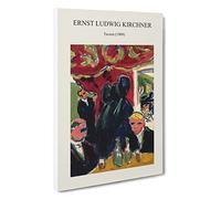 Tavern Ernst Ludwig Kirchner Canvas Print | Gallery Wrapped 30mm Frame Wall Art | 30x20 inches | Ready to Hang | Surrealist Picture | Living Room Bedroom Lounge Office