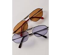 Tavi Aviator Sunglasses at Free People in Gold & Chocolate - female