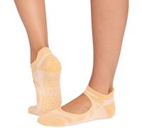 TAVI Emma Women's Grip Socks | Non-Slip Arch Band Support | Great For Yoga, Pilates, Gym, Barre, Workout | Made From Organic Cotton (UK, Alpha, M, Regular, Regular, Sunrise)