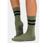 Tavi Kai Crew Grip Socks - Olive Green - Tavi - S