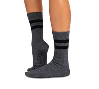 TAVI Kai Non-Slip Pilates Grip Socks for Women - Barre, Yoga & Studio Workouts, Charcoal Grey, Small