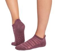 TAVI Savvy Breeze Women's Grip Socks | Non-Slip Supportive Arch Band | Lightweight Mesh | Yoga, Pilates, Barre, Gym, Workouts, Made Form Organic Cotton (UK, Alpha, S, Regular, Regular, Wine)