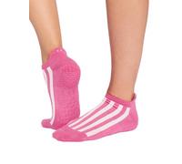 TAVI Savvy Non-Slip Grip Socks for Women | Yoga, Pilates, Barre, Gym Workouts (UK, Alpha, M, Regular, Regular, Hot Summer Stripe)