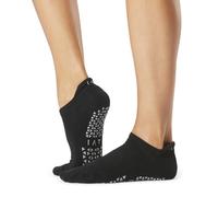 TAVI Savvy Non-Slip Grip Socks for Women | Yoga, Pilates, Barre, Gym Workouts (UK, Alpha, M, Regular, Regular, Ebony)