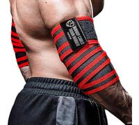 TAVIEW Elbow Wraps for Weightlifting (1 Pair), 47" Elastic Elbow Support & Compression Powerlifting, Fitness, Cross Training & Gym Workout
