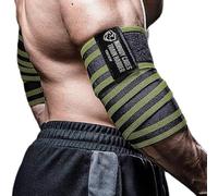 TAVIEW Elbow Wraps for Weightlifting (1 Pair), 47" Elastic Elbow Support & Compression Powerlifting, Fitness, Cross Training & Gym Workout