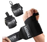TAVIEW Wrist Wraps Weightlifting with Heavy Duty Thumb Loop, Powerlifting, Cross Training, Bodybuilding .21” Professional Grade for Gym Workout, Men and Women Weight Lifting and Strength Training